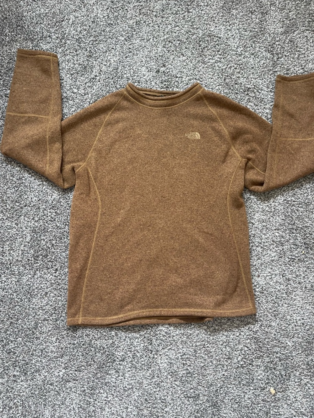 The North Face Men’s Tan/Brown Crewneck Fleece Pullover